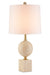 Currey and Company - One Light Table Lamp - Adorno - Natural/Beige/Antique Brass- Union Lighting Luminaires Decor