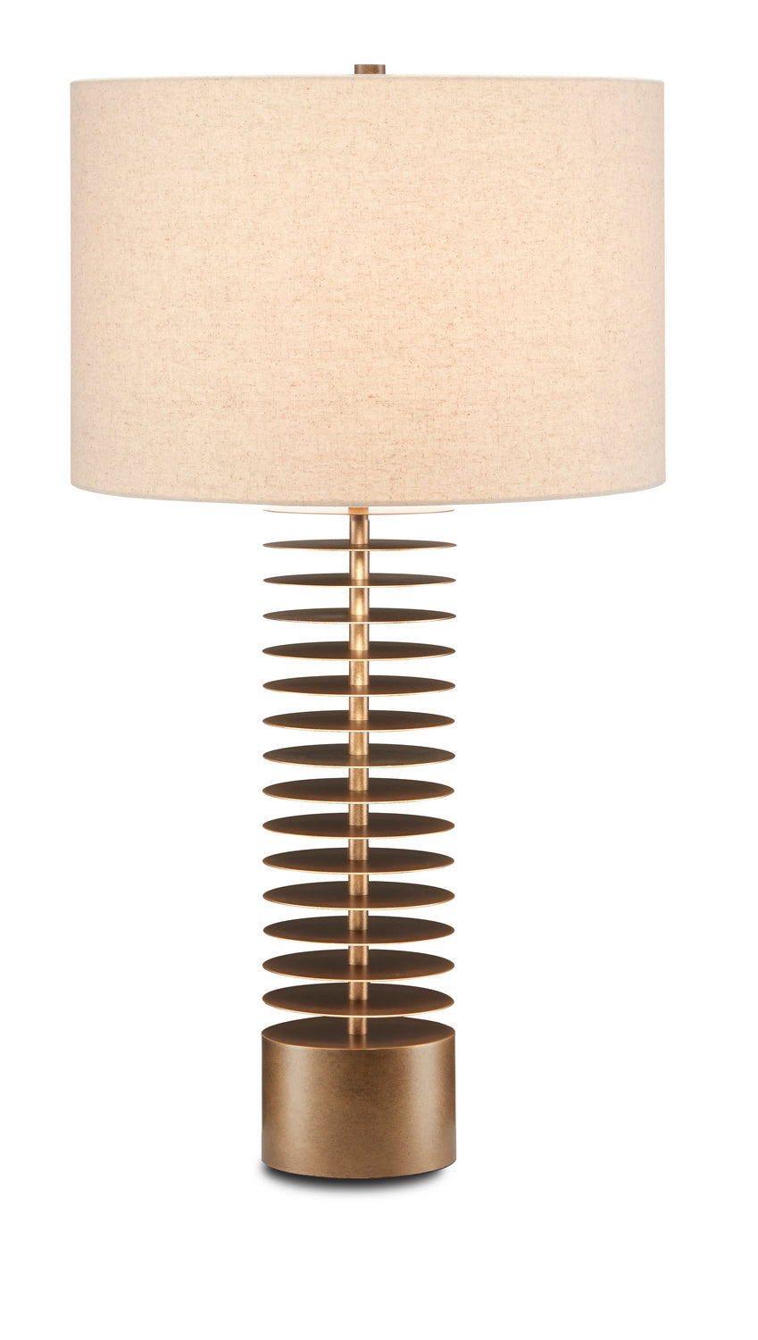 Currey and Company - One Light Table Lamp - Walwyn - Antique Brass- Union Lighting Luminaires Decor