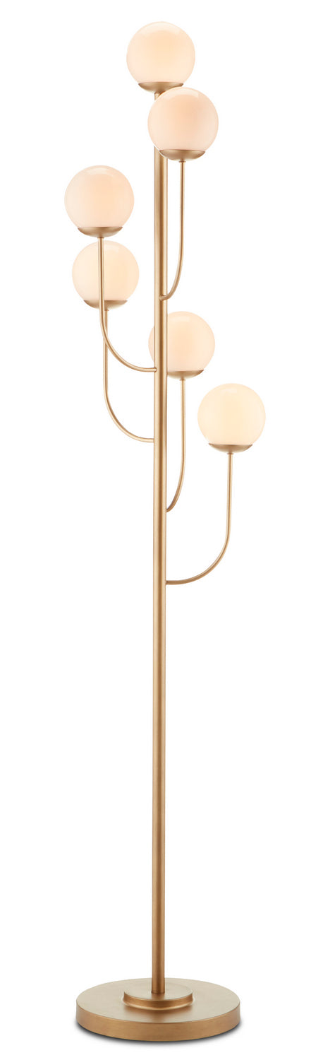Currey and Company - Six Light Floor Lamp - Farnsworth Brass Floor Lamp - Brass- Union Lighting Luminaires Decor