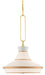 Currey and Company - Two Light Pendant - Perth - Gold Leaf/White- Union Lighting Luminaires Decor
