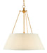 Currey and Company - LED Pendant - Lytham Gold Pendant - Antique Gold Leaf/White- Union Lighting Luminaires Decor