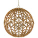 Currey and Company - Four Light Chandelier - Cape Verde - Natural/Smokewood/Silver Leaf- Union Lighting Luminaires Decor