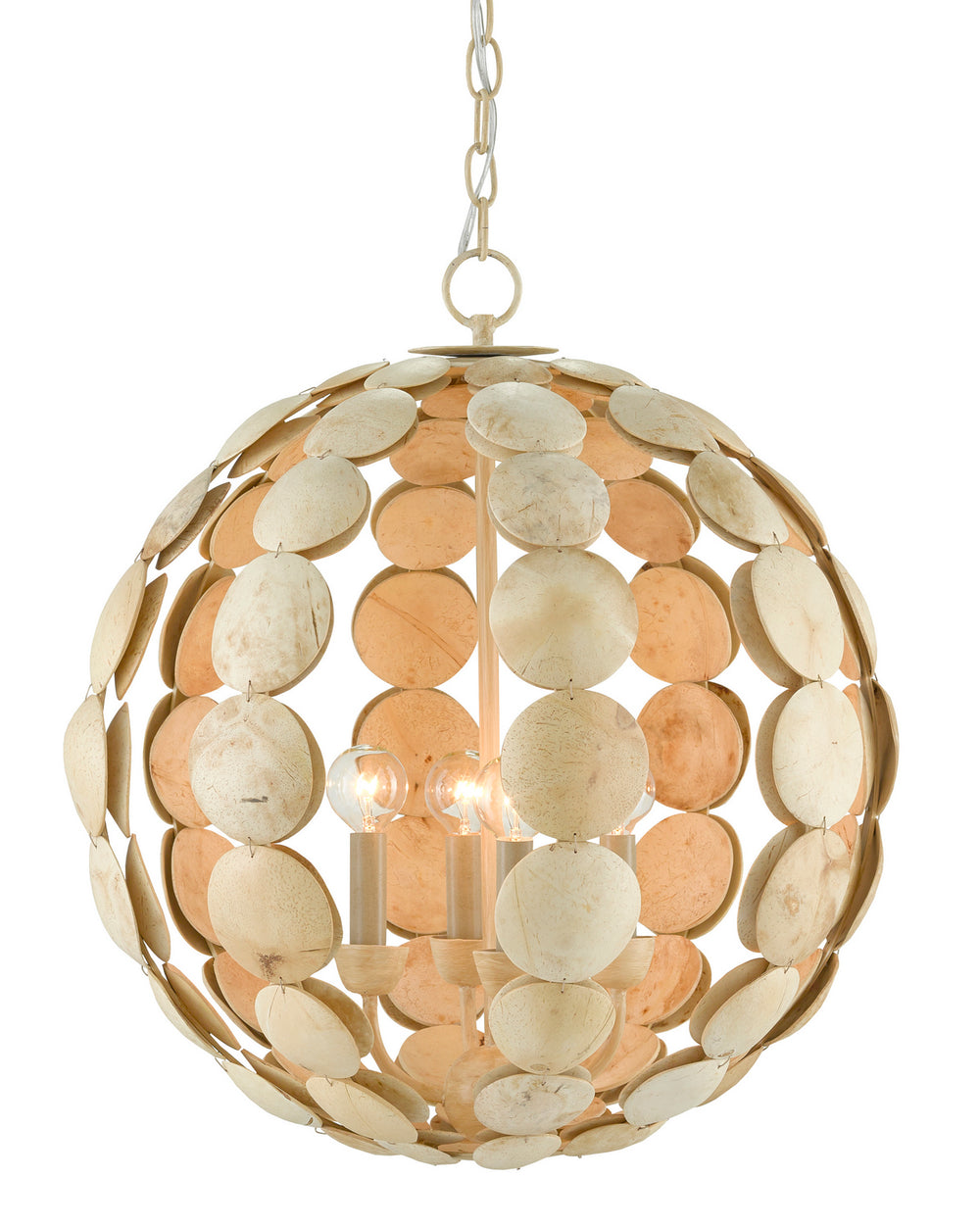 Currey and Company - Four Light Chandelier - Tartufo Collection - Coco Cream- Union Lighting Luminaires Decor