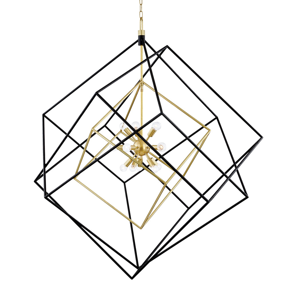 Hudson Valley Canada - 15 Light Chandelier - Roundout - Aged Brass/Black- Union Lighting Luminaires Decor