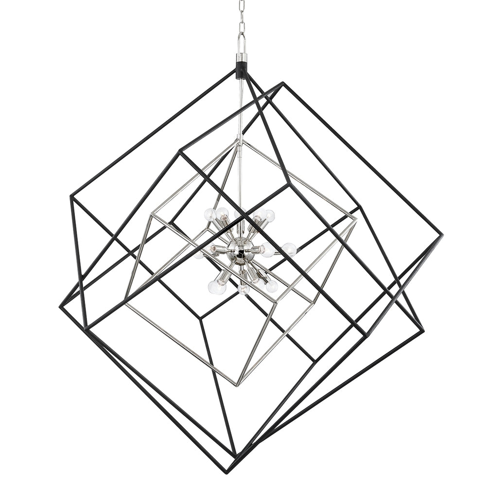 Hudson Valley Canada - 15 Light Chandelier - Roundout - Polished Nickel/Black- Union Lighting Luminaires Decor