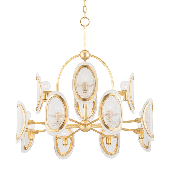 Hudson Valley Canada - 12 Light Chandelier - Danes - Vintage Gold Leaf- Union Lighting Luminaires Decor