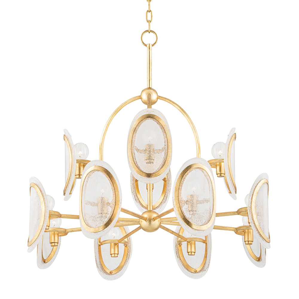 Hudson Valley Canada - 12 Light Chandelier - Danes - Vintage Gold Leaf- Union Lighting Luminaires Decor