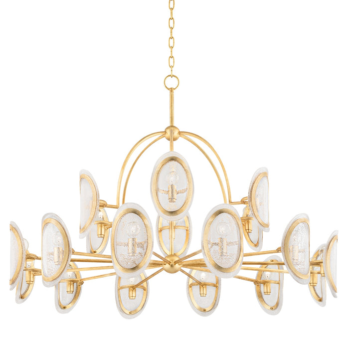 Hudson Valley Canada - 18 Light Chandelier - Danes - Vintage Gold Leaf- Union Lighting Luminaires Decor