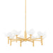 Hudson Valley Canada - Eight Light Chandelier - Dawson - Gold Leaf/White Plaster- Union Lighting Luminaires Decor