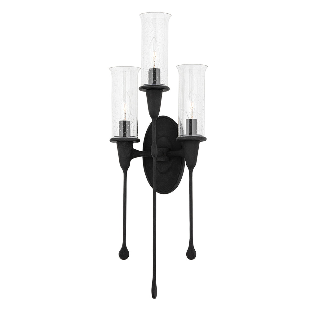 Hudson Valley Canada - Three Light Wall Sconce - Chisel - Black Iron- Union Lighting Luminaires Decor