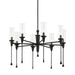 Hudson Valley Canada - Eight Light Chandelier - Chisel - Black Iron- Union Lighting Luminaires Decor