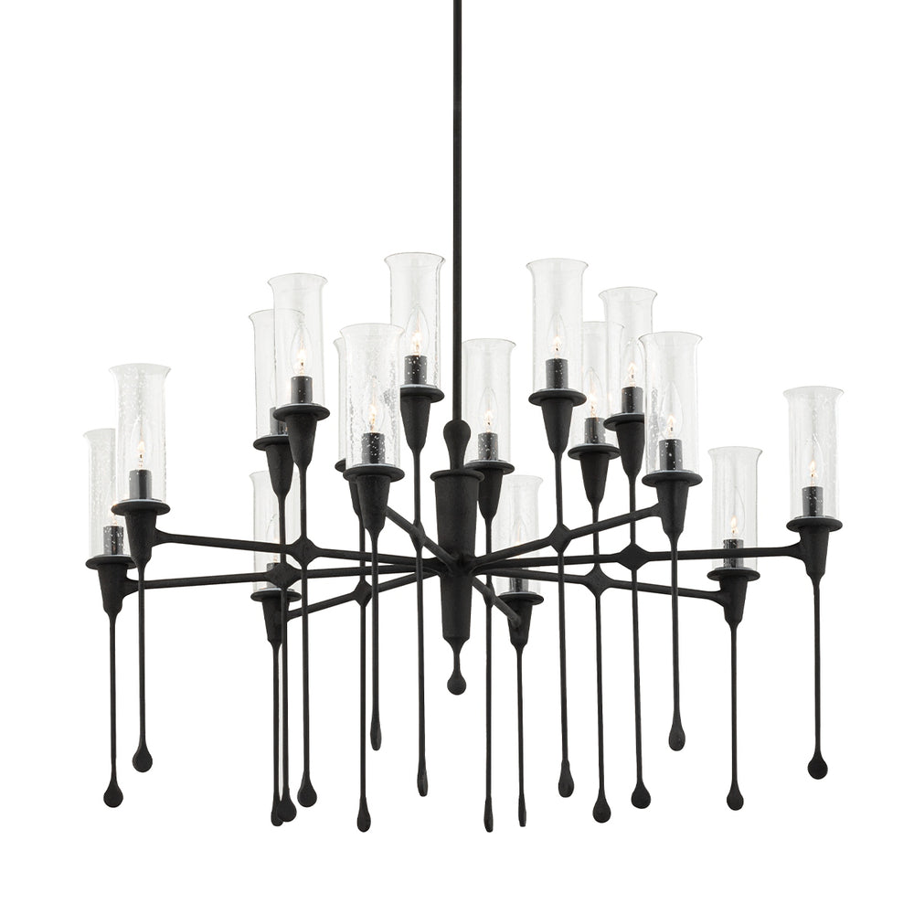 Hudson Valley Canada - 16 Light Chandelier - Chisel - Black Iron- Union Lighting Luminaires Decor