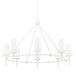 Hudson Valley Canada - Eight Light Chandelier - Torch - White Plaster- Union Lighting Luminaires Decor