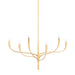 Hudson Valley Canada - Six Light Chandelier - Labra - Vintage Gold Leaf- Union Lighting Luminaires Decor