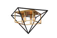 Eglo Canada - Four Light Ceiling Mount - Pryor - Antique Gold & Black- Union Lighting Luminaires Decor