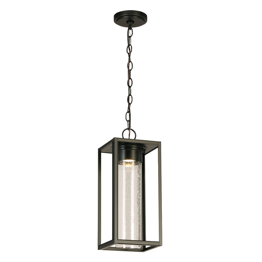 Eglo Canada - LED Outdoor Pendant - Walker Hill - Matte Black- Union Lighting Luminaires Decor