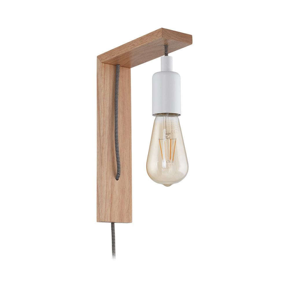 Eglo Canada - One Light Wall Sconce - Tocopilla - Natural Wood- Union Lighting Luminaires Decor