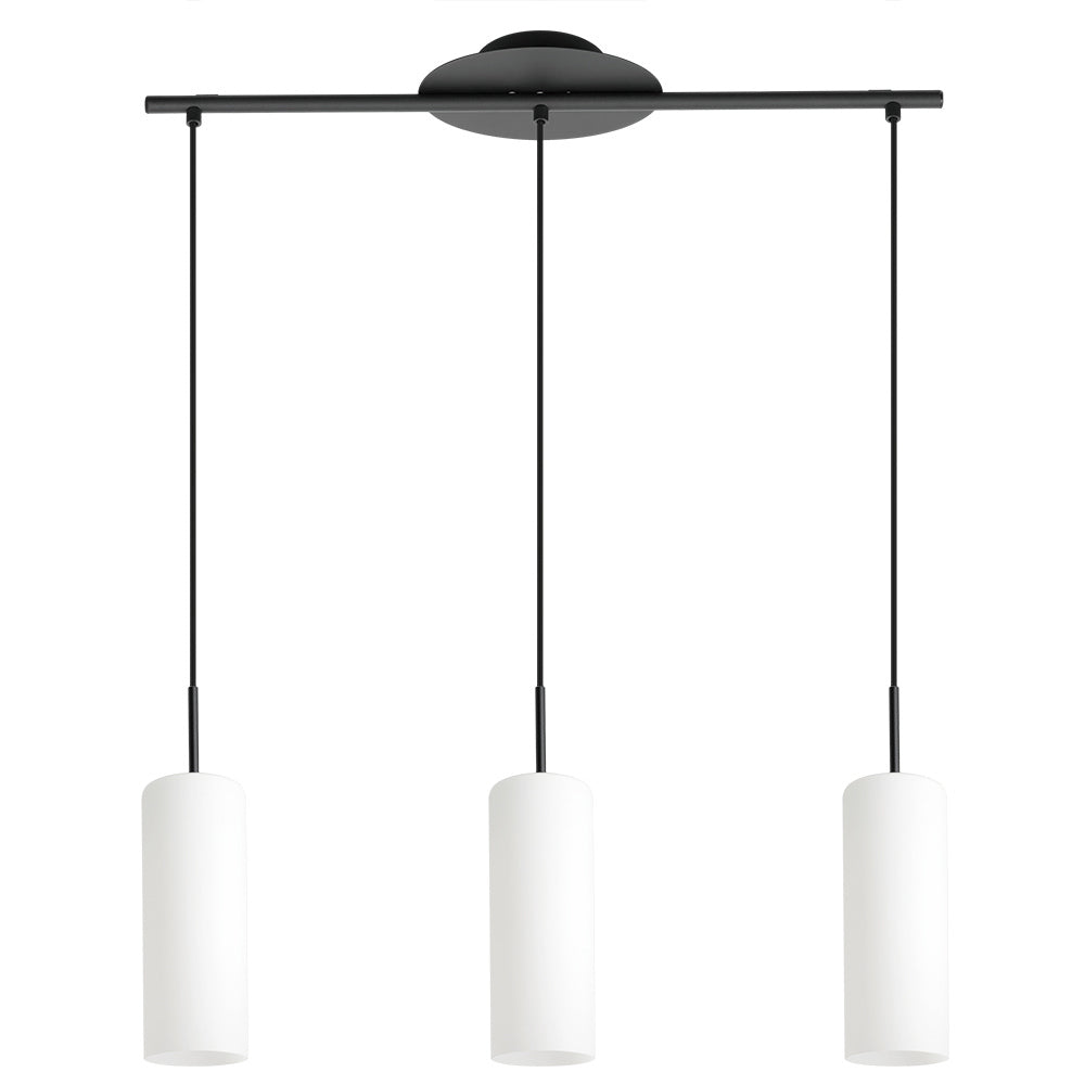 Eglo Canada - Three Light Pendant - Troy 3 - Structured Black- Union Lighting Luminaires Decor