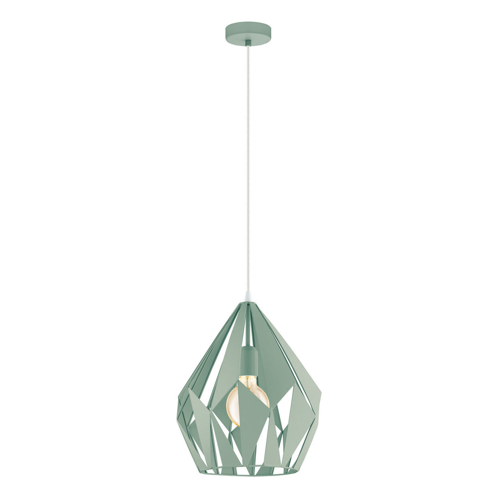 Eglo Canada - One Light Pendant - Carlton-P - Pastel Green- Union Lighting Luminaires Decor
