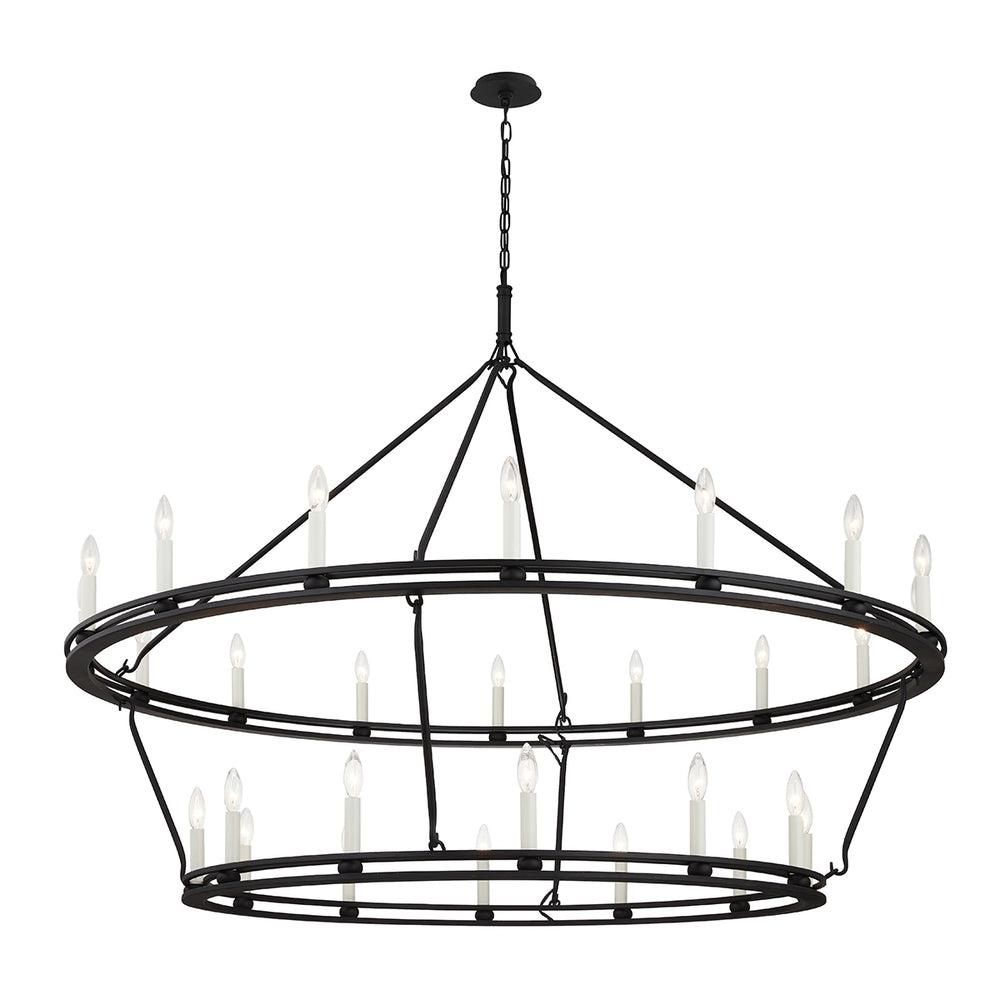 Troy Lighting Canada - 28 Light Chandelier - Sutton - Textured Black- Union Lighting Luminaires Decor