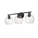DVI Canada - Three Light Vanity - Andromeda - Graphite w/Clear Glass- Union Lighting Luminaires Decor