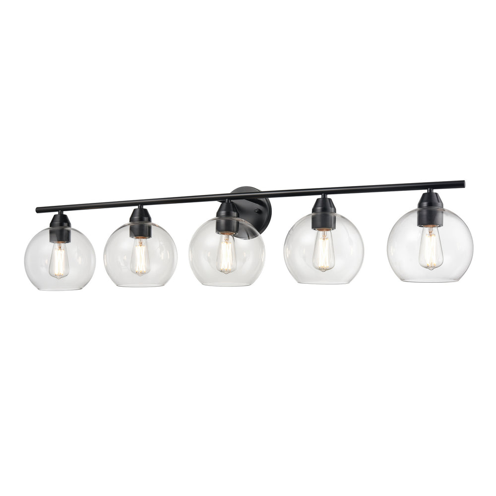 DVI Canada - Five Light Vanity - Andromeda - Graphite w/Clear Glass- Union Lighting Luminaires Decor