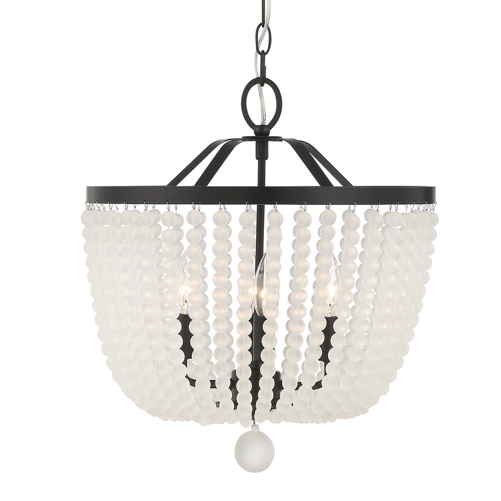 Crystorama - Four Light Chandelier - Rylee - Matte Black- Union Lighting Luminaires Decor