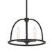 Crystorama - Three Light Chandelier - Abbott - Black- Union Lighting Luminaires Decor