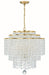 Crystorama - Six Light Chandelier - Gabrielle - Antique Gold- Union Lighting Luminaires Decor