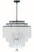 Crystorama - Six Light Chandelier - Gabrielle - Matte Black- Union Lighting Luminaires Decor