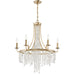 Crystorama - Six Light Chandelier - Gabrielle - Antique Gold- Union Lighting Luminaires Decor