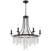 Crystorama - Six Light Chandelier - Gabrielle - Matte Black- Union Lighting Luminaires Decor
