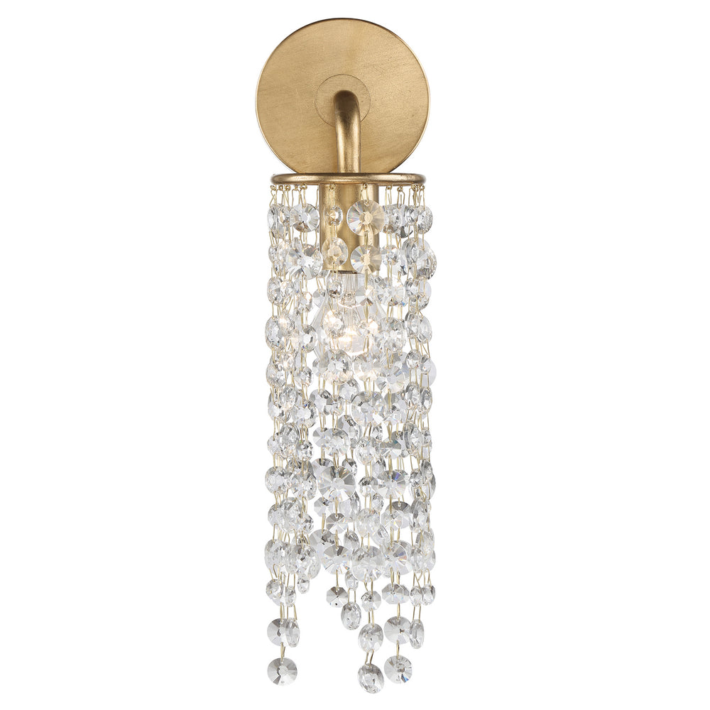 Crystorama - One Light Wall Sconce - Gabrielle - Antique Gold- Union Lighting Luminaires Decor