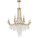 Crystorama - 12 Light Chandelier - Gabrielle - Antique Gold- Union Lighting Luminaires Decor