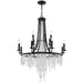 Crystorama - 12 Light Chandelier - Gabrielle - Matte Black- Union Lighting Luminaires Decor