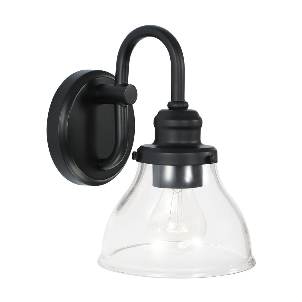 Capital Lighting - One Light Wall Sconce - Baxter - Matte Black- Union Lighting Luminaires Decor