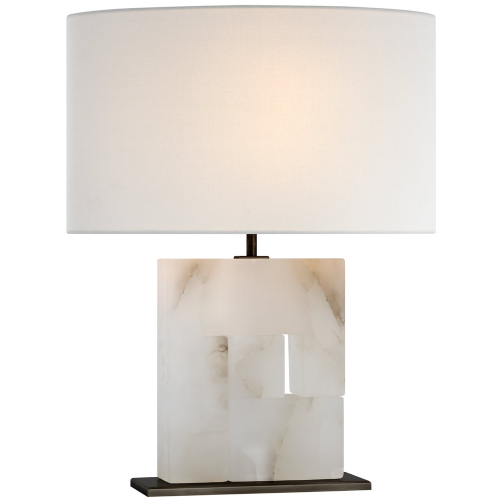 Visual Comfort Signature Canada - LED Table Lamp - Ashlar - Alabaster and Bronze- Union Lighting Luminaires Decor