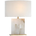 Visual Comfort Signature Canada - LED Table Lamp - Ashlar - Alabaster and Hand-Rubbed Antique Brass- Union Lighting Luminaires Decor
