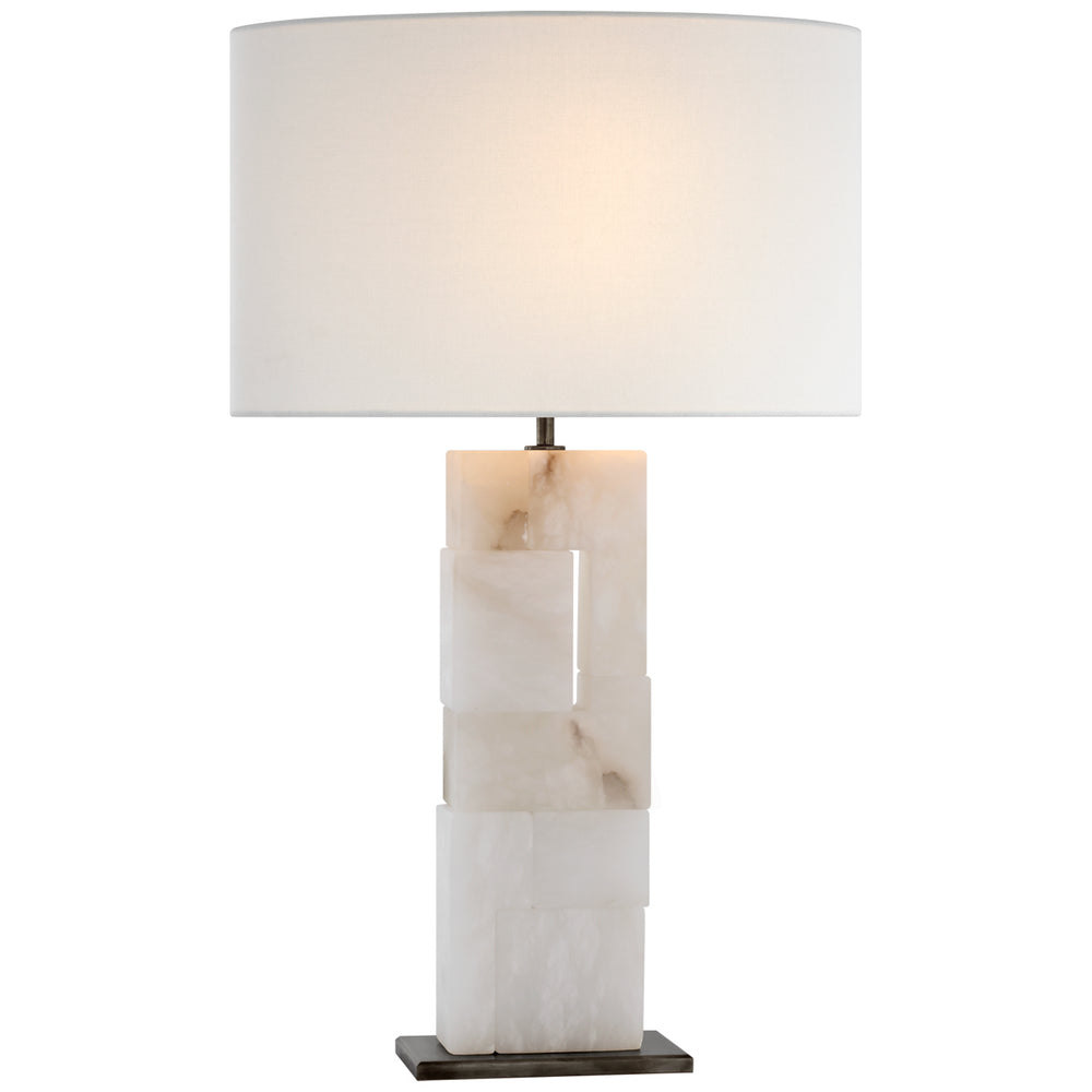 Visual Comfort Signature Canada - LED Table Lamp - Ashlar - Alabaster and Bronze- Union Lighting Luminaires Decor