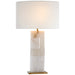 Visual Comfort Signature Canada - LED Table Lamp - Ashlar - Alabaster and Hand-Rubbed Antique Brass- Union Lighting Luminaires Decor