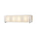 DVI Canada - Four Light Vanity - Geneva - Chrome w/Silk Screened Opal Glass- Union Lighting Luminaires Decor