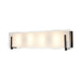 DVI Canada - Four Light Vanity - Geneva - Ebony w/Silk Screened Opal Glass- Union Lighting Luminaires Decor