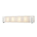 DVI Canada - Four Light Vanity - Geneva - Chrome w/Silk Screened Opal Glass- Union Lighting Luminaires Decor