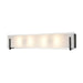 DVI Canada - Four Light Vanity - Geneva - Ebony w/Silk Screened Opal Glass- Union Lighting Luminaires Decor