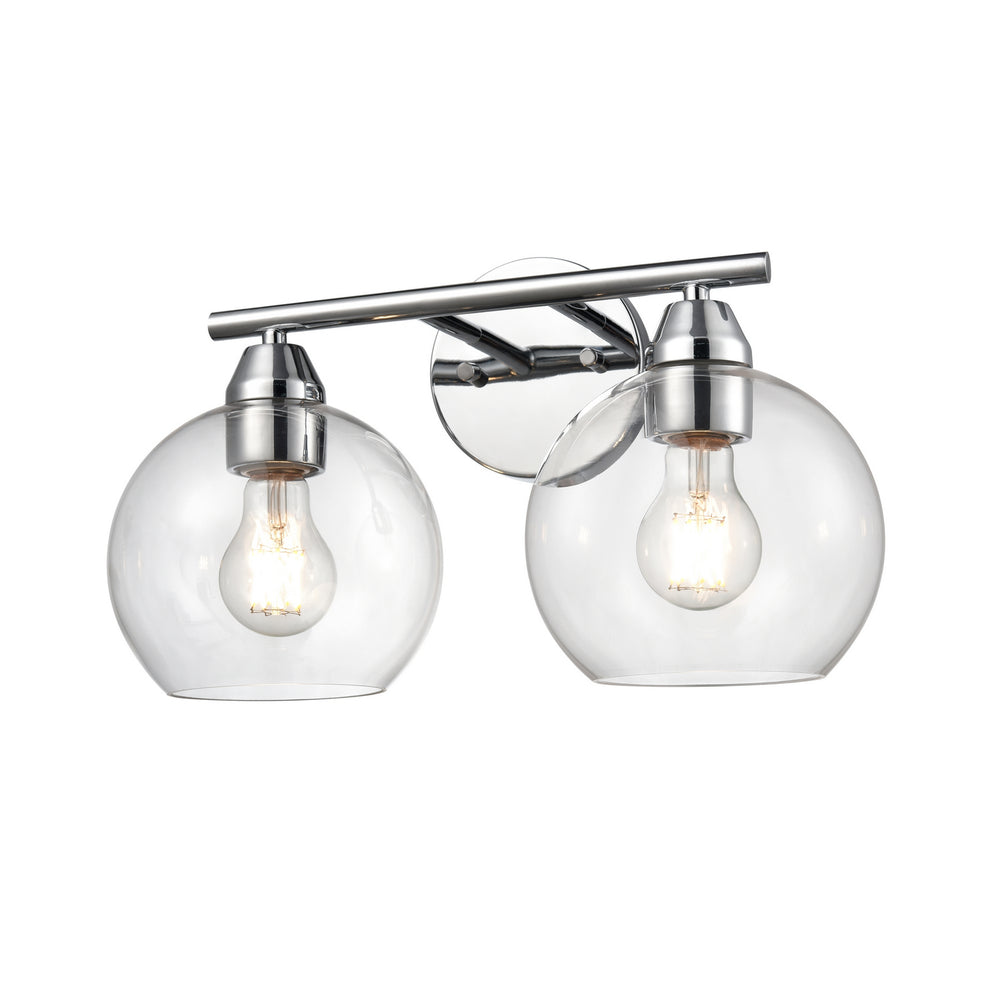 DVI Canada - Two Light Vanity - Andromeda - Chrome w/Clear Glass- Union Lighting Luminaires Decor