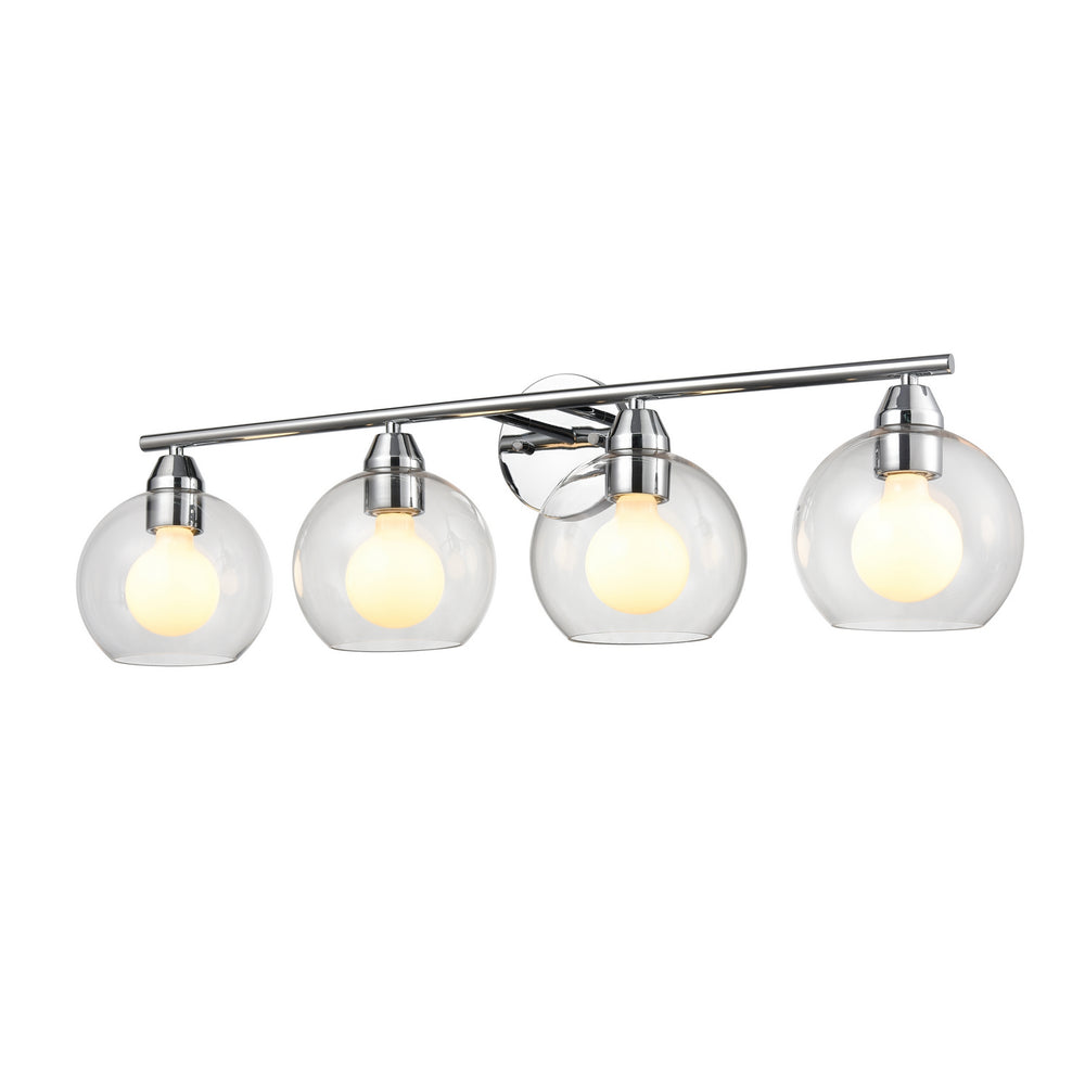 DVI Canada - Four Light Vanity - Andromeda - Chrome w/Clear Glass- Union Lighting Luminaires Decor