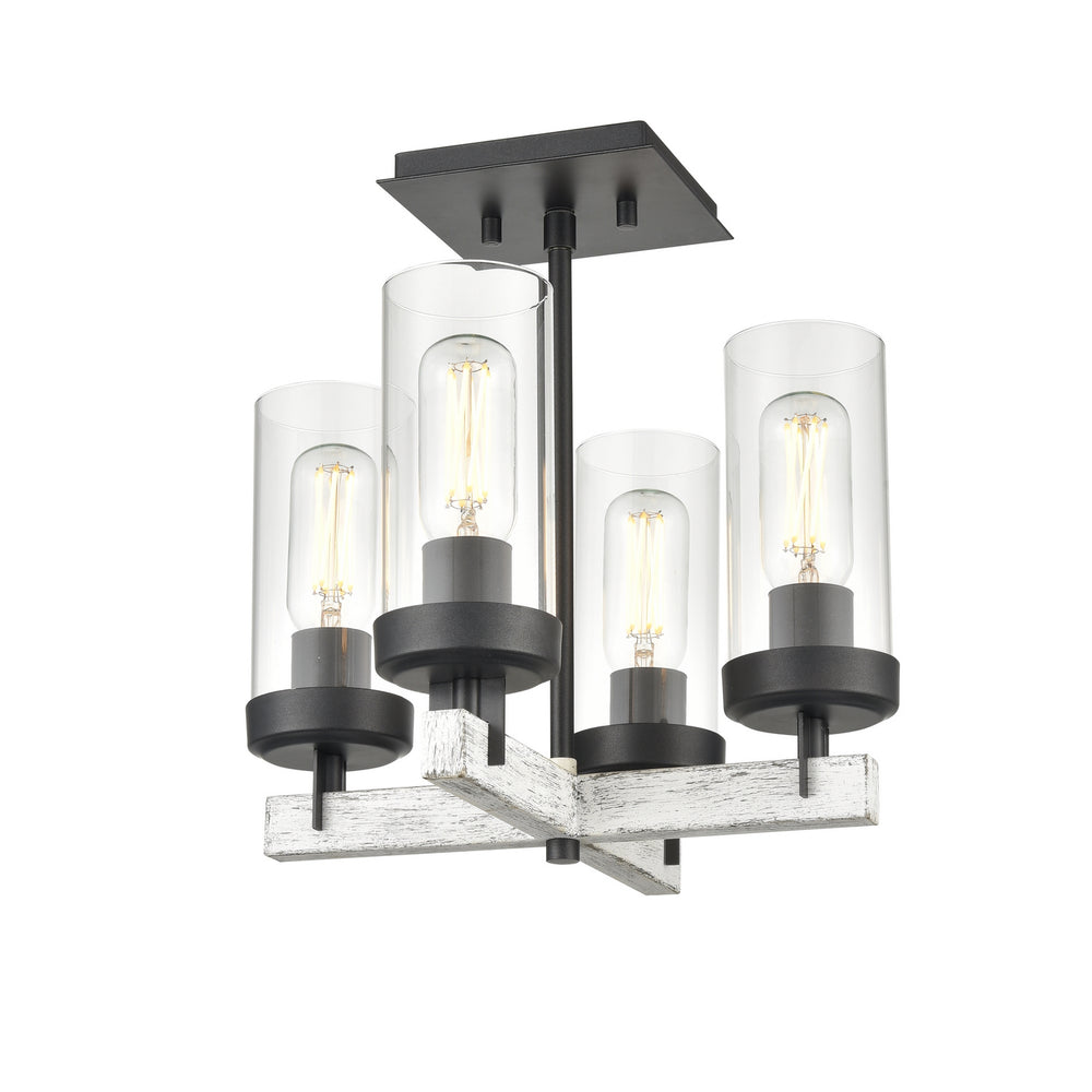 DVI Canada - Four Light Semi Flush Mount - Okanagan - Graphite- Union Lighting Luminaires Decor