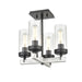 DVI Canada - Four Light Semi Flush Mount - Okanagan - Graphite- Union Lighting Luminaires Decor