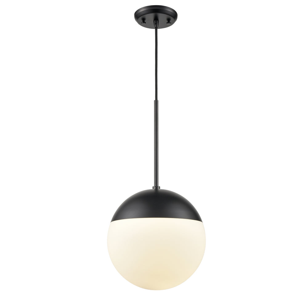 DVI Canada - LED Pendant - Hopewell Rocks Cct - Ebony w/Half Opal Glass- Union Lighting Luminaires Decor