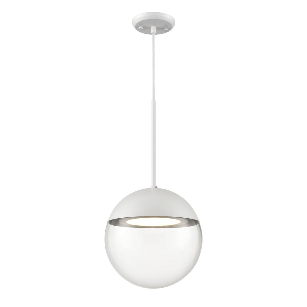 DVI Canada - LED Pendant - Hopewell Rocks Cct - Matte White w/Clear Glass- Union Lighting Luminaires Decor